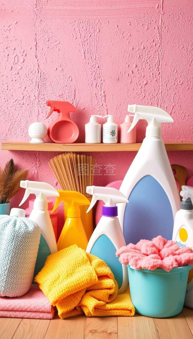五彩缤纷的清洁用品与家用电器 打造高效宜居的家居工作空间